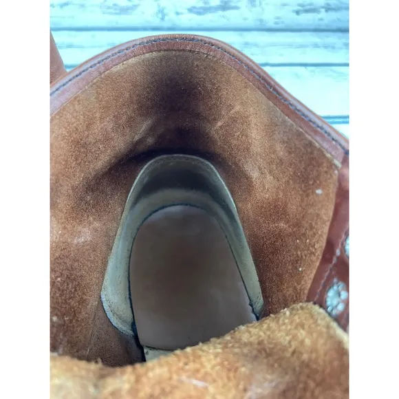 Red Wing 8086 9D Leather Work Boots Ankle Lace Up Brown USA Made Vintage Brown