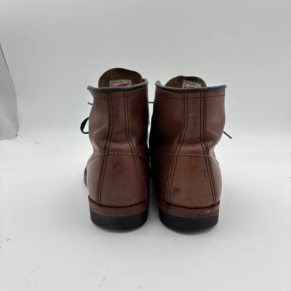 Red Wing 9016 Beckman Cigar 6&quot; Round Toe Work Boots Men's 8D