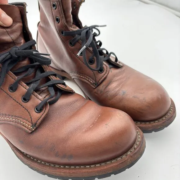 Red Wing 9016 Beckman Cigar 6&quot; Round Toe Work Boots Men's 8D