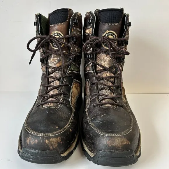 Red Wing Boots Mens 10 Brown Camo Irish Setter 600g Hunt ScentBan Primaloft Work