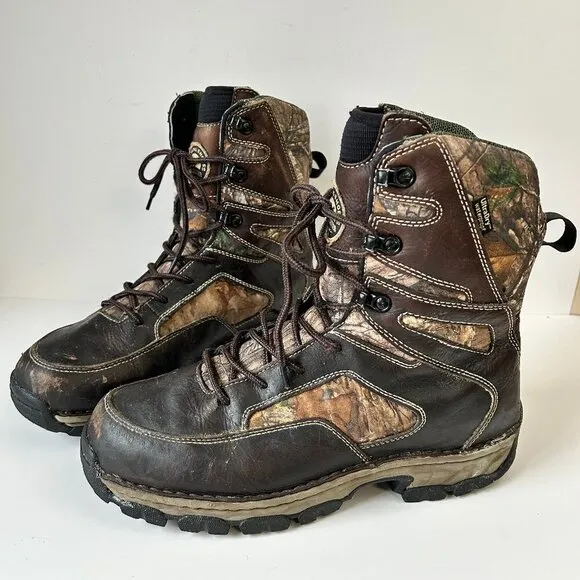 Red Wing Boots Mens 10 Brown Camo Irish Setter 600g Hunt ScentBan Primaloft Work