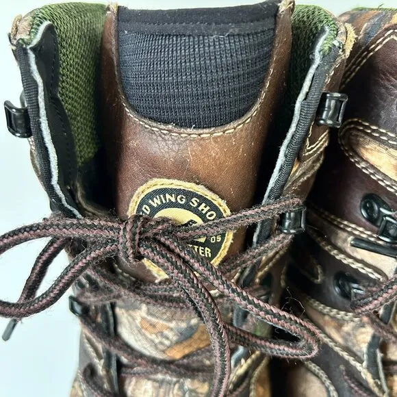 Red Wing Boots Mens 10 Brown Camo Irish Setter 600g Hunt ScentBan Primaloft Work
