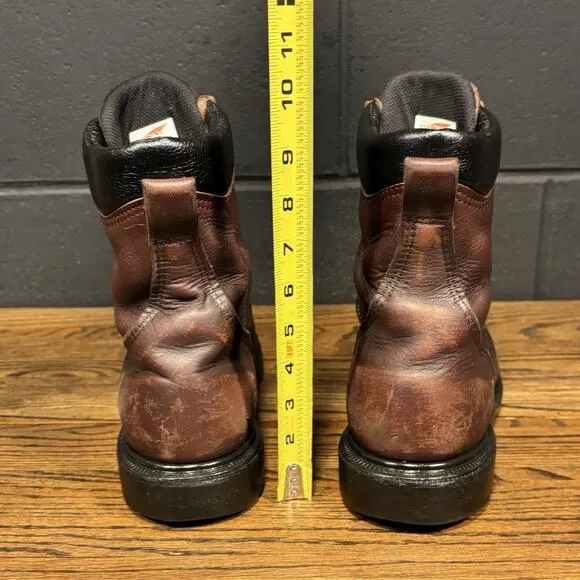 Red Wing Brown Leather Soft Toe Super Sole Work Boots Men’s 11 D Made In USA