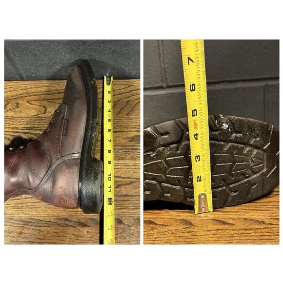 Red Wing Brown Leather Soft Toe Super Sole Work Boots Men’s 11 D Made In USA