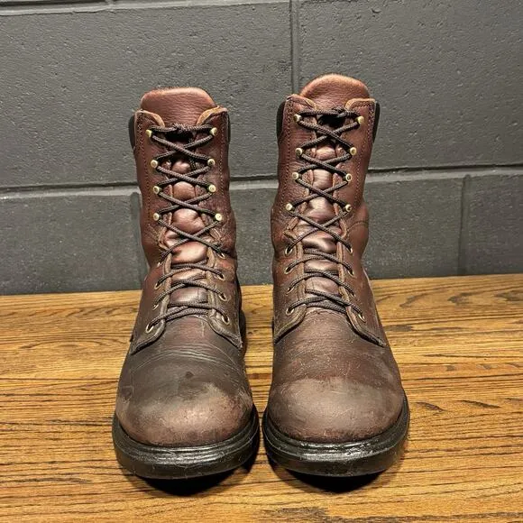 Red Wing Brown Leather Soft Toe Super Sole Work Boots Men’s 11 D Made In USA
