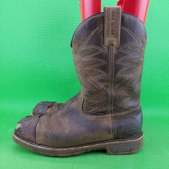 Red Wing Irish Setter 83912 Western Leather Steel Toe Work Boots Mens 10 Cowboy