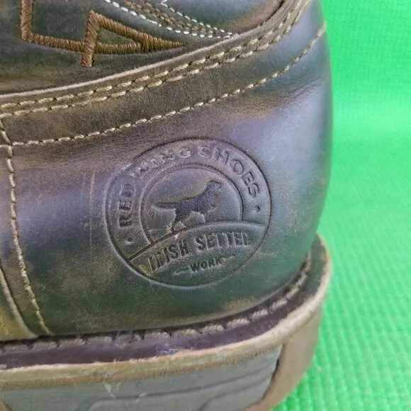 Red Wing Irish Setter 83912 Western Leather Steel Toe Work Boots Mens 10 Cowboy