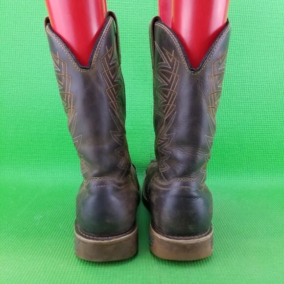 Red Wing Irish Setter 83912 Western Leather Steel Toe Work Boots Mens 10 Cowboy