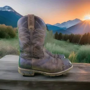 Red Wing Irish Setter 83912 Western Leather Steel Toe Work Boots Mens 10 Cowboy