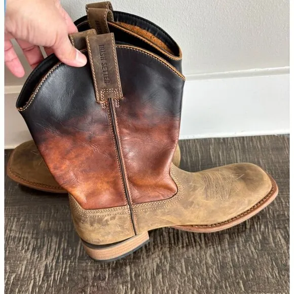 Red Wing Irish Setter Deadwood 4825 Mens Western Boots Brown Leather Sz 10.5