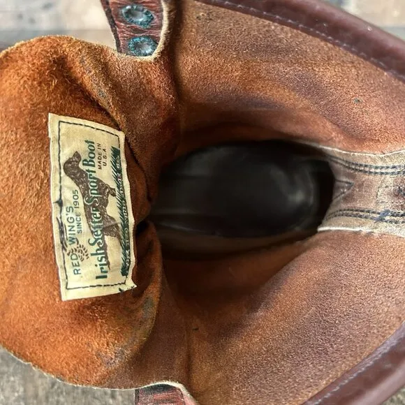 Red Wing Irish Setter Vintage Moc Toe Work Boots Mens 15 D