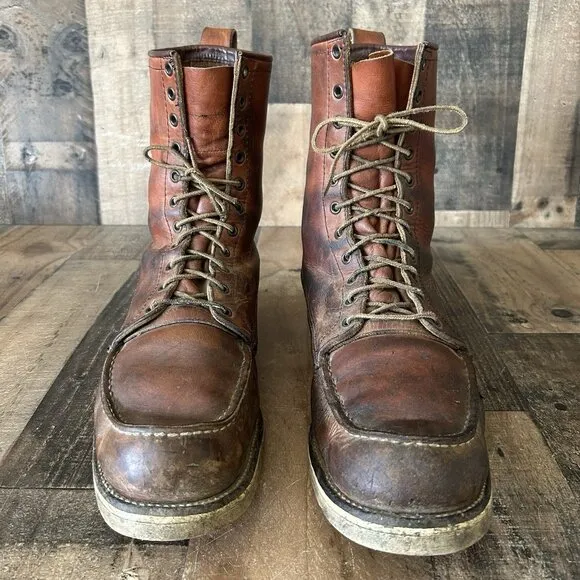 Red Wing Irish Setter Vintage Moc Toe Work Boots Mens 15 D