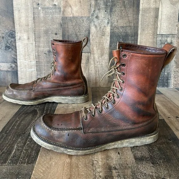 Red Wing Irish Setter Vintage Moc Toe Work Boots Mens 15 D