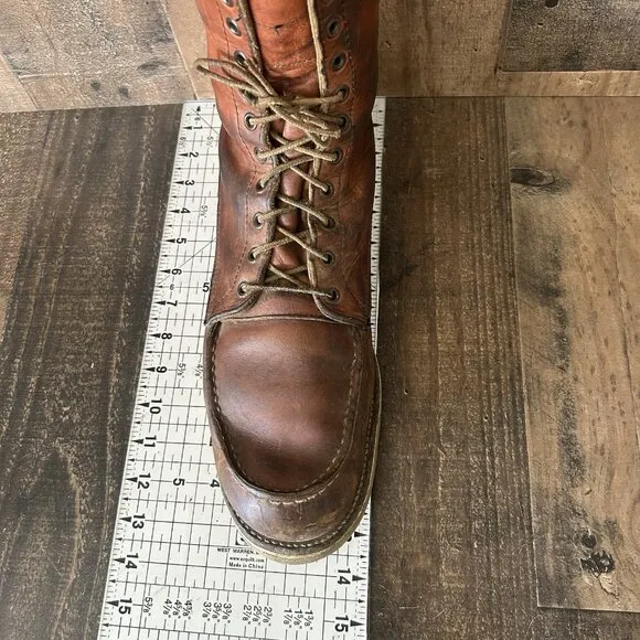 Red Wing Irish Setter Vintage Moc Toe Work Boots Mens 15 D