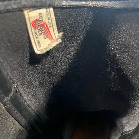 Red Wing Vntg Pecos ? Pull On Black Leather Work Biker Boots Men’s 9 Sole Damage