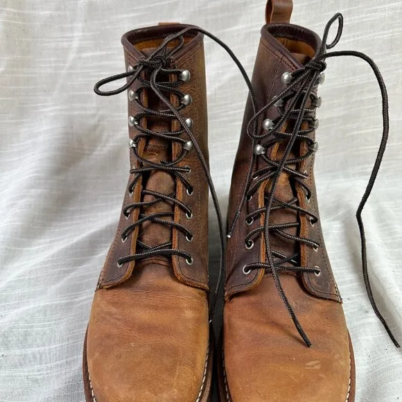 Red Wing Women's Silversmith Rustic Brown Work Leather Lace Up Boots Size 8.5