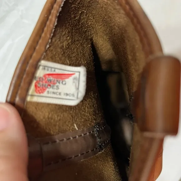 Red Wings Pecos Men's Leather Slip On Soft Toe Roper Work Boots, Size 9C