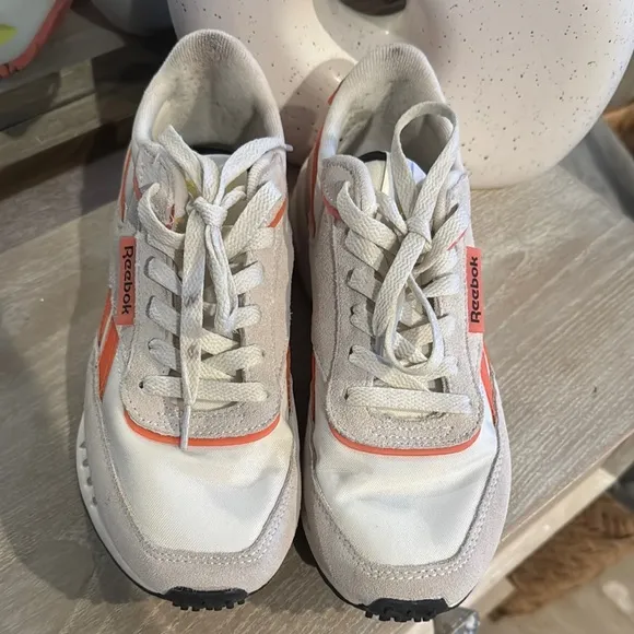 Reebok Women's Shoes - Cream and Orange