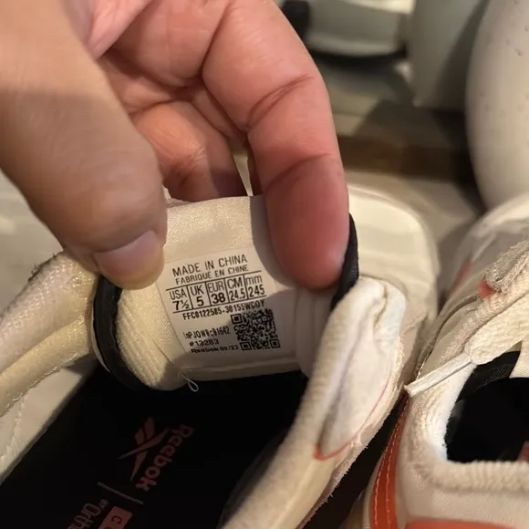 Reebok Women's Shoes - Cream and Orange