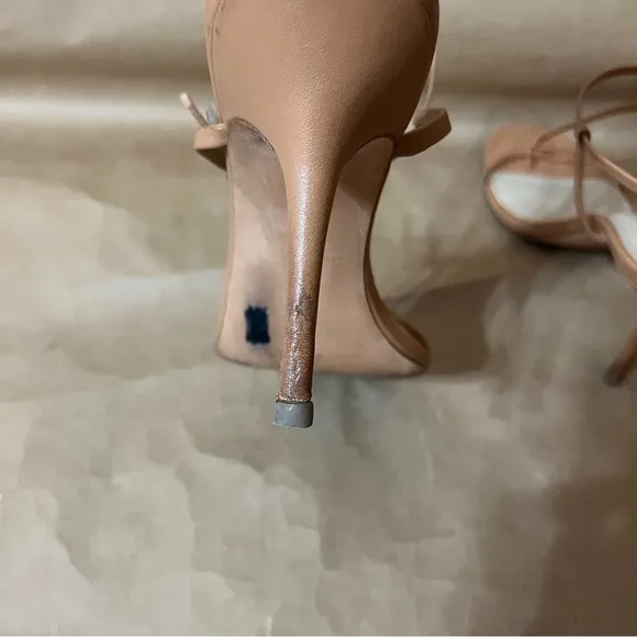 Reformation | Ivy Heels Strappy Sandals Leather Tan Naked Size 9