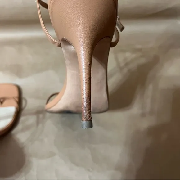 Reformation | Ivy Heels Strappy Sandals Leather Tan Naked Size 9