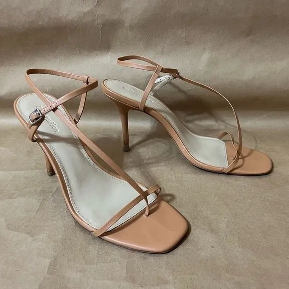 Reformation | Ivy Heels Strappy Sandals Leather Tan Naked Size 9