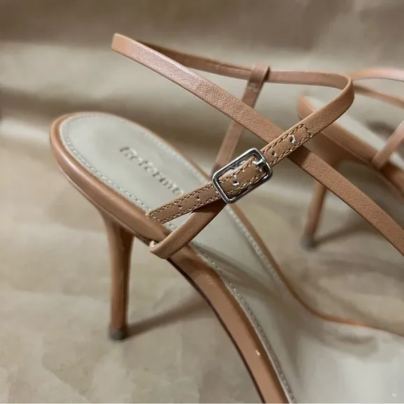 Reformation | Ivy Heels Strappy Sandals Leather Tan Naked Size 9