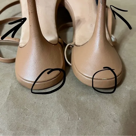 Reformation | Ivy Heels Strappy Sandals Leather Tan Naked Size 9