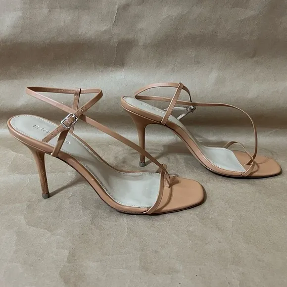 Reformation | Ivy Heels Strappy Sandals Leather Tan Naked Size 9