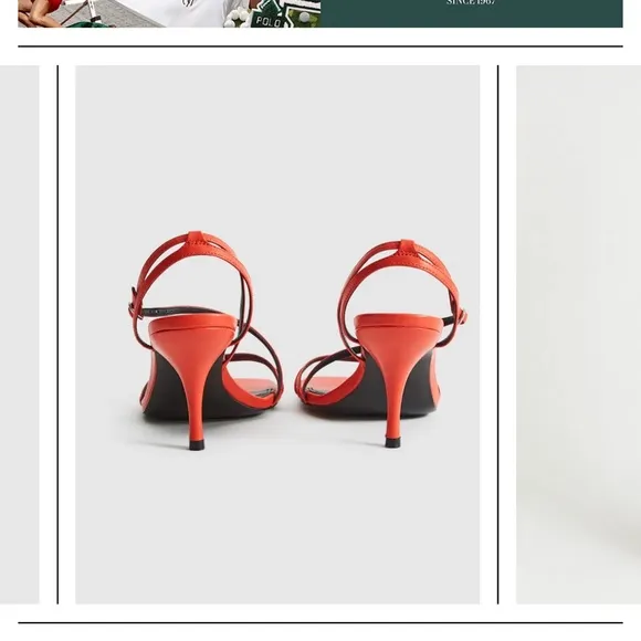 REISS Bali Leather Strappy Sandals