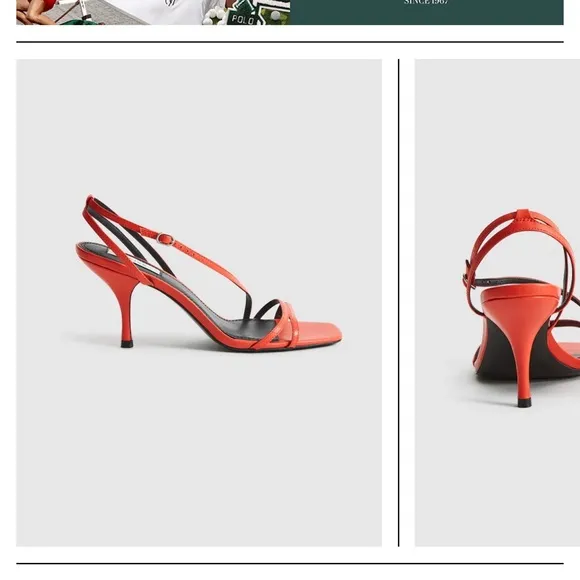 REISS Bali Leather Strappy Sandals