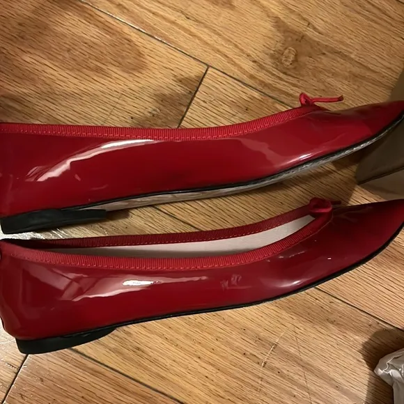 Repetto BRIGITTE POINTY TOE BALLERINAS 38 Flamme