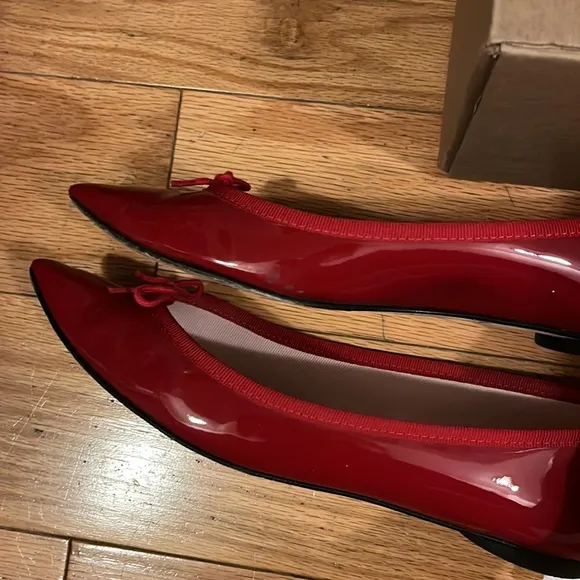 Repetto BRIGITTE POINTY TOE BALLERINAS 38 Flamme