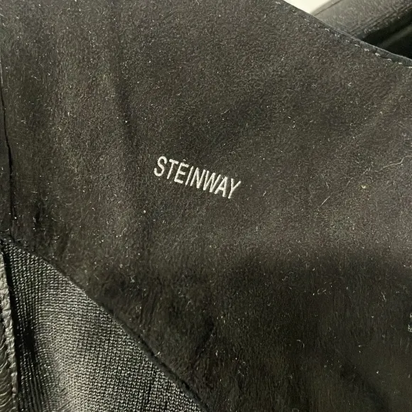 Report Signature Women Sz 7 Leather Mesh Sock thigh heeled boots Steinway Black