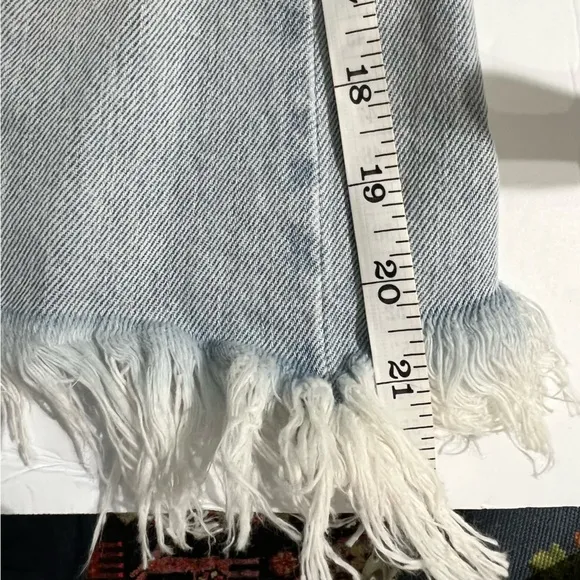 Retrofête Maeve Asymmetrical Denim Skirt - Size L - Made in Italy