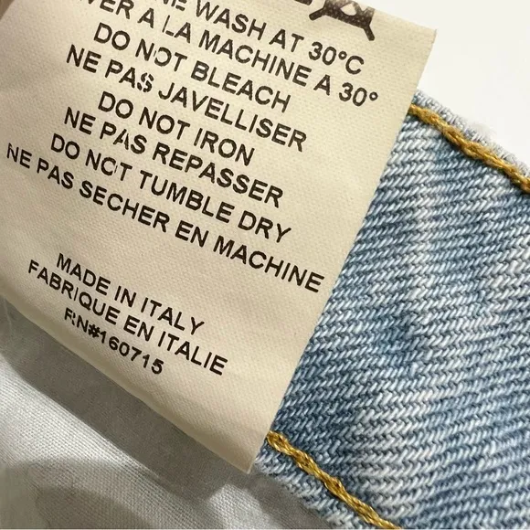 Retrofête Maeve Asymmetrical Denim Skirt - Size L - Made in Italy
