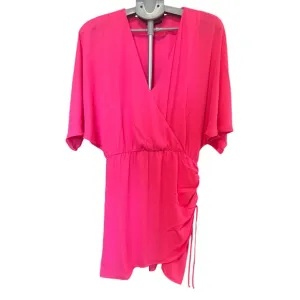 REVOLVE Krisa Neon Pink Mini Small adjustable Waist NWT V-neck Faux Wrap