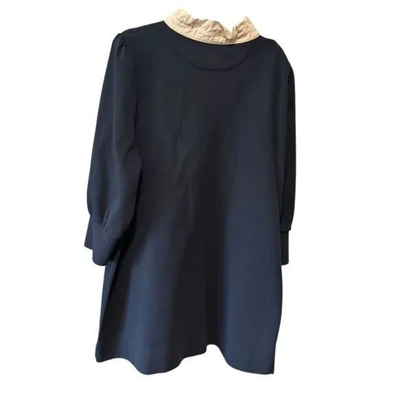 Revolve Pomander Place Navy Blue Charlotte Terry Dress with White Collar