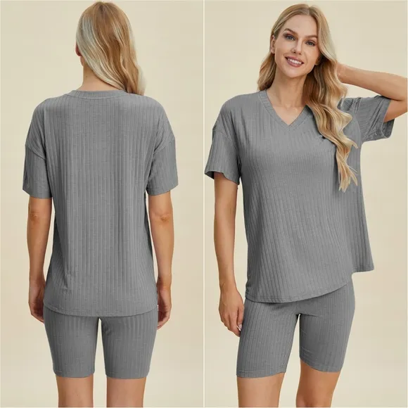 Ribbed Harmony Set - Gray