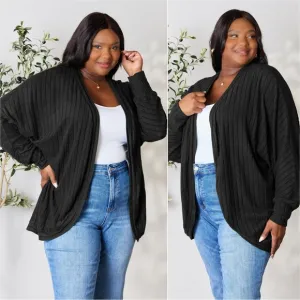 Ribbed Haven Cardigan - Black