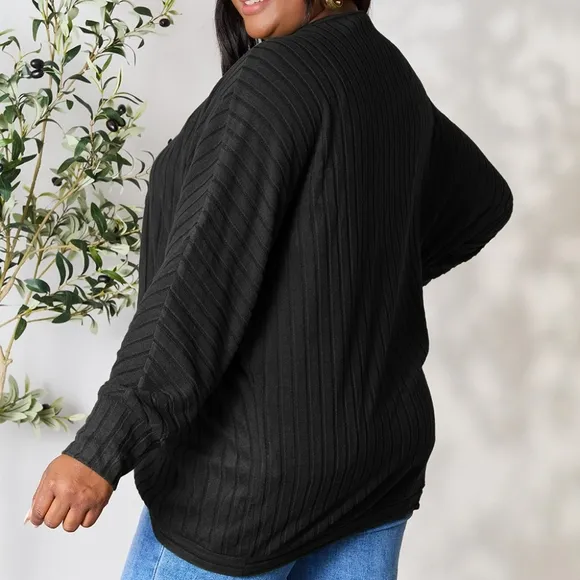 Ribbed Haven Cardigan - Black