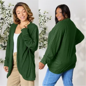 Ribbed Haven Cardigan - Green