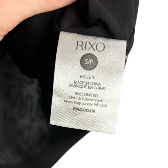 Rixo Kelly Sequin Midi Skirt Black and Blue Size Small