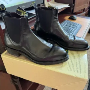 R.M. Williams Black Ankle Boots Classic Leather Style