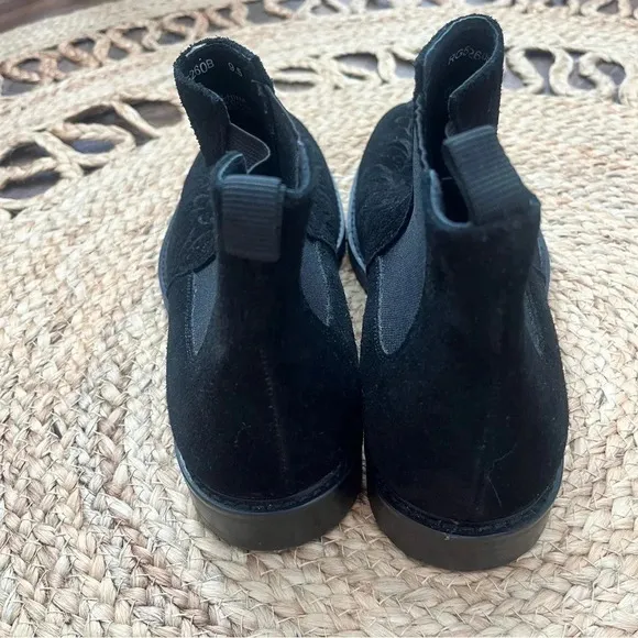 ROBERT GRAHAM  WOODMAN BOOTS   BLACK FLORAL SUEDE 9.5