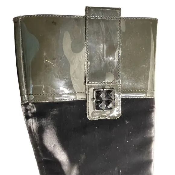 Roberto Botticelli Women's Green Knee-High Velvet and Leather Boots Size 6 (36)