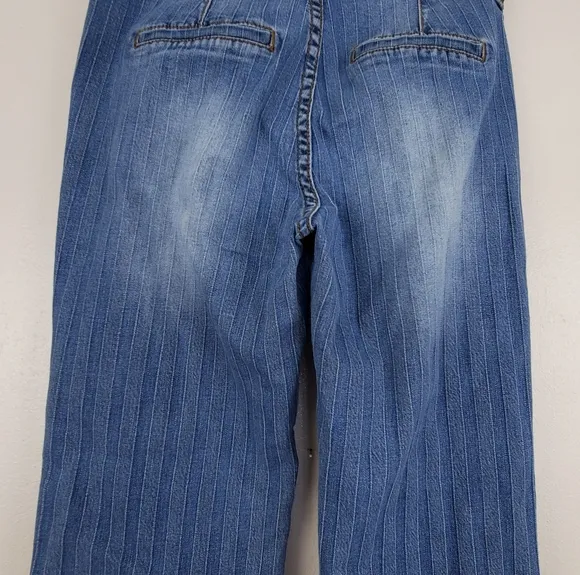 Rock &amp; Roll Denim High-Rise Bootcut Jeans Vertical Stripes Rodeo Size 26