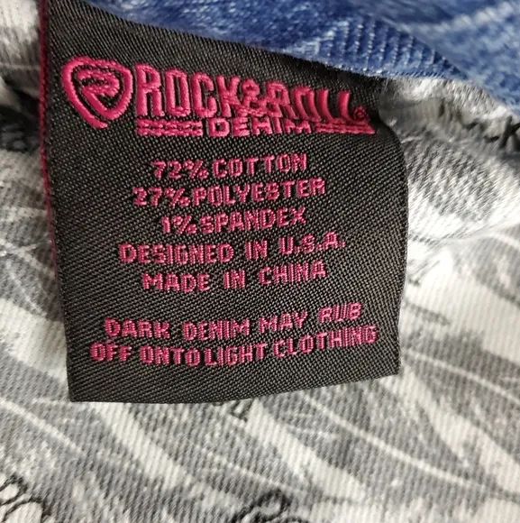 Rock &amp; Roll Denim High-Rise Bootcut Jeans Vertical Stripes Rodeo Size 26