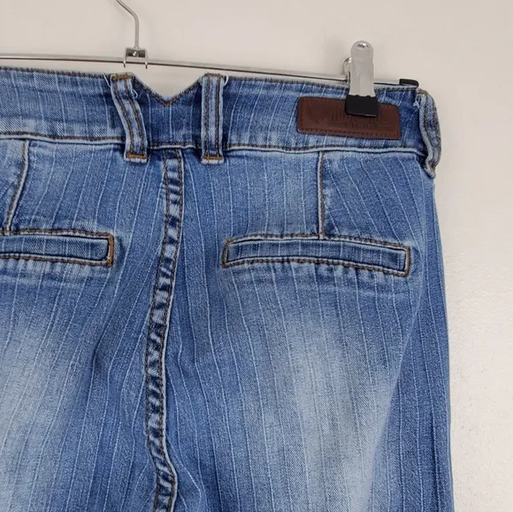 Rock &amp; Roll Denim High-Rise Bootcut Jeans Vertical Stripes Rodeo Size 26
