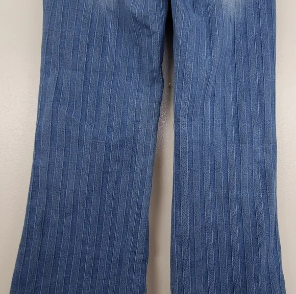 Rock &amp; Roll Denim High-Rise Bootcut Jeans Vertical Stripes Rodeo Size 26
